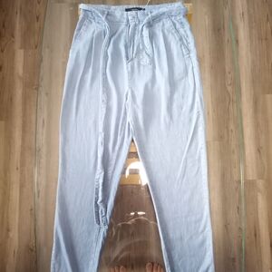 Vero Moda Sky Blue Loose Tie Casual Pants